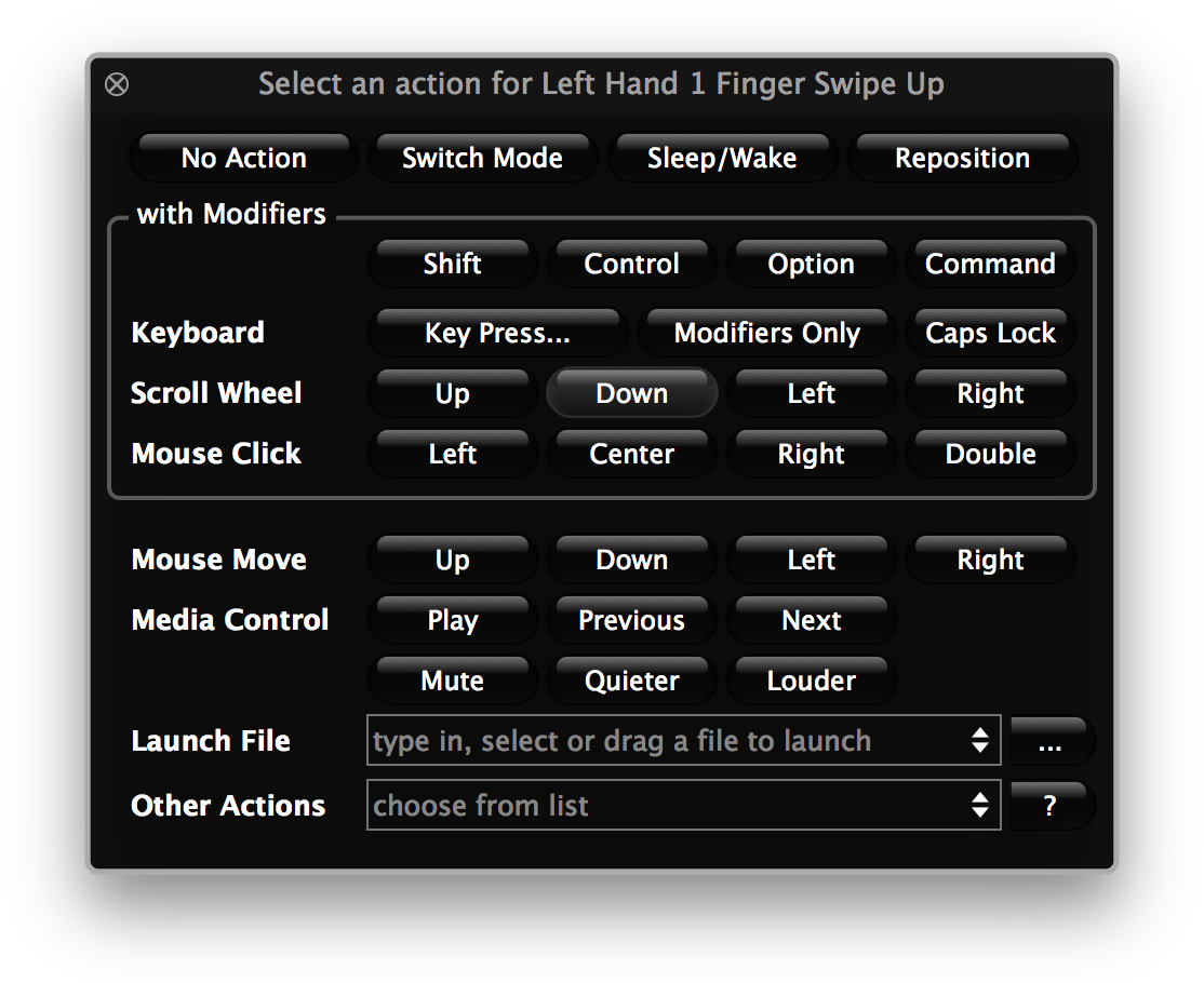 action selector
