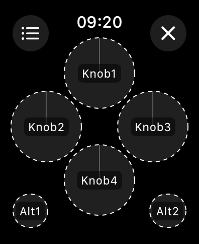 Panel Knobs Configure Control