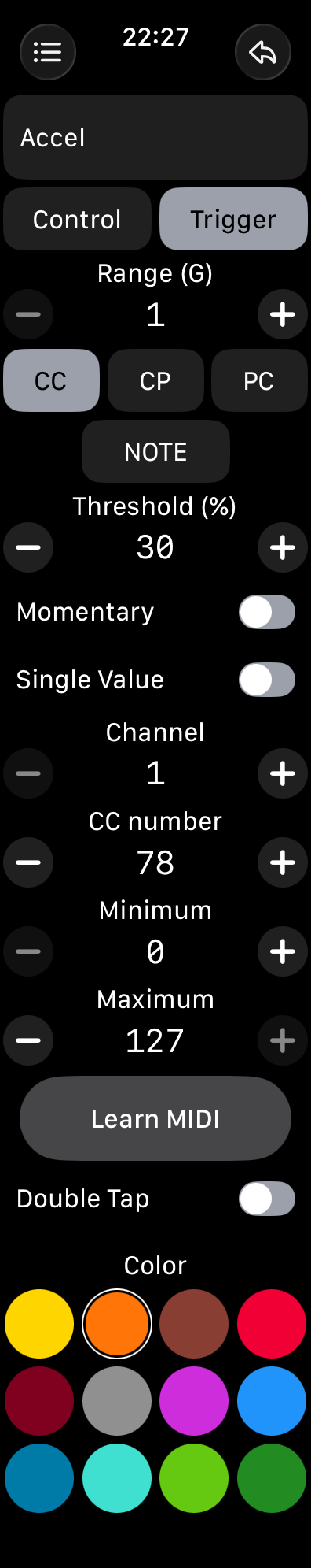 Accelerometer Range Configuration