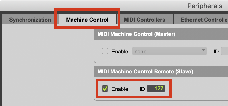 Pro Tools MMC Config 2