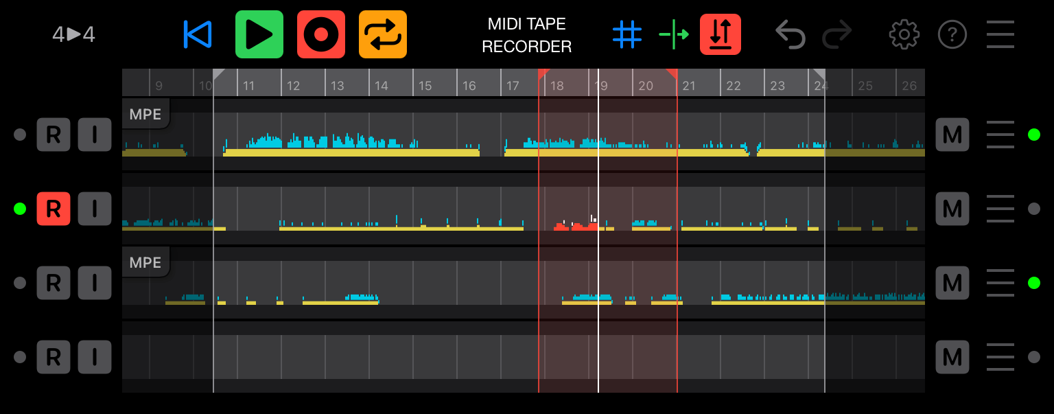 MIDI Tape Recorder - Perfectly and effortlessly record and play MIDI