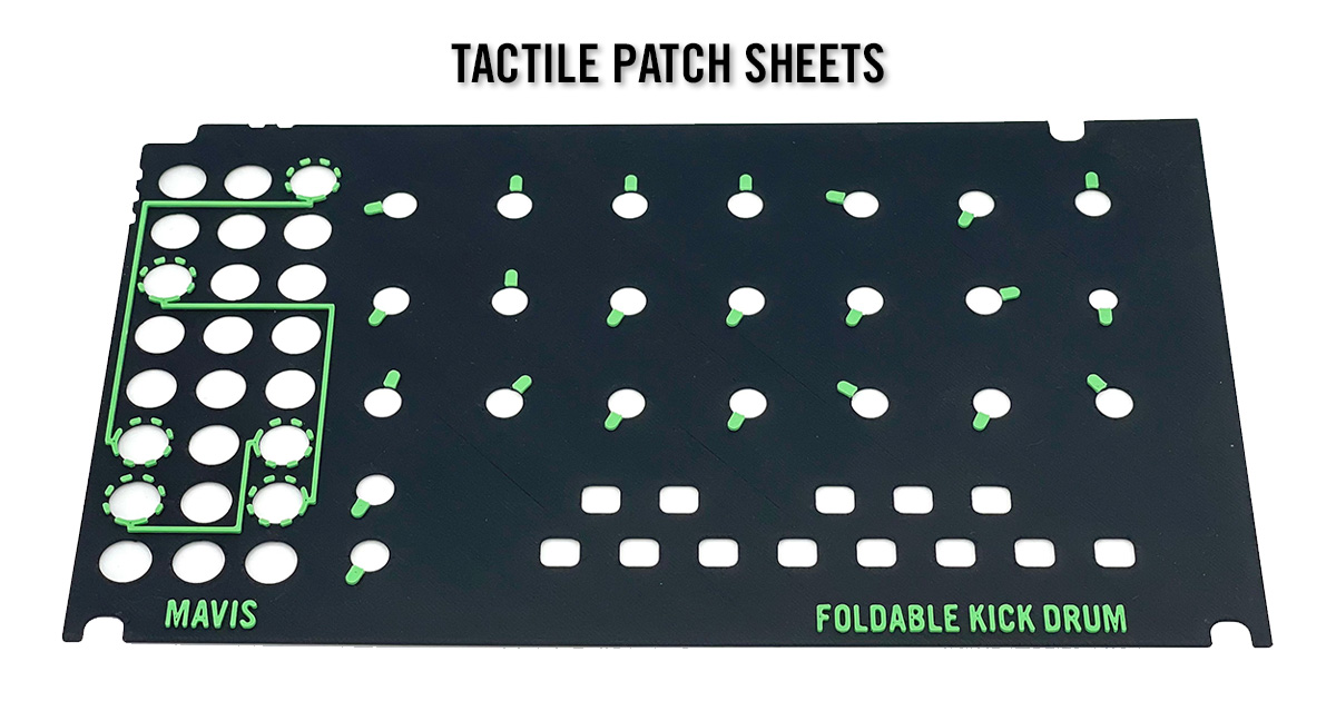 Tactile Patch Sheets - 3D Printed Synth Overlays